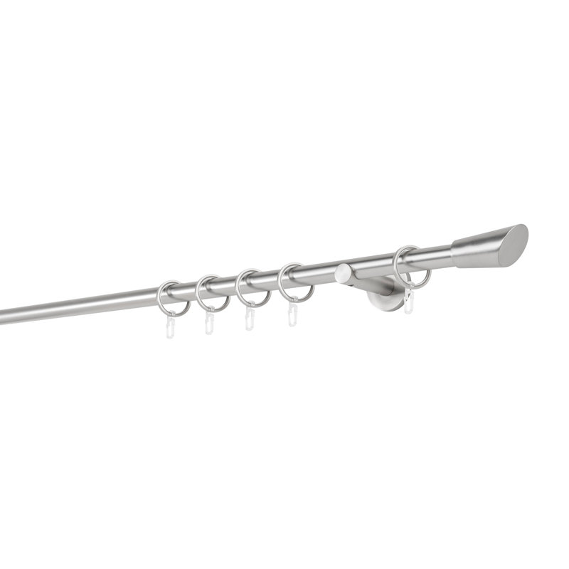 Curtain Rod, 2cm H x 250cm W x 6.5cm D, Stainless Steel