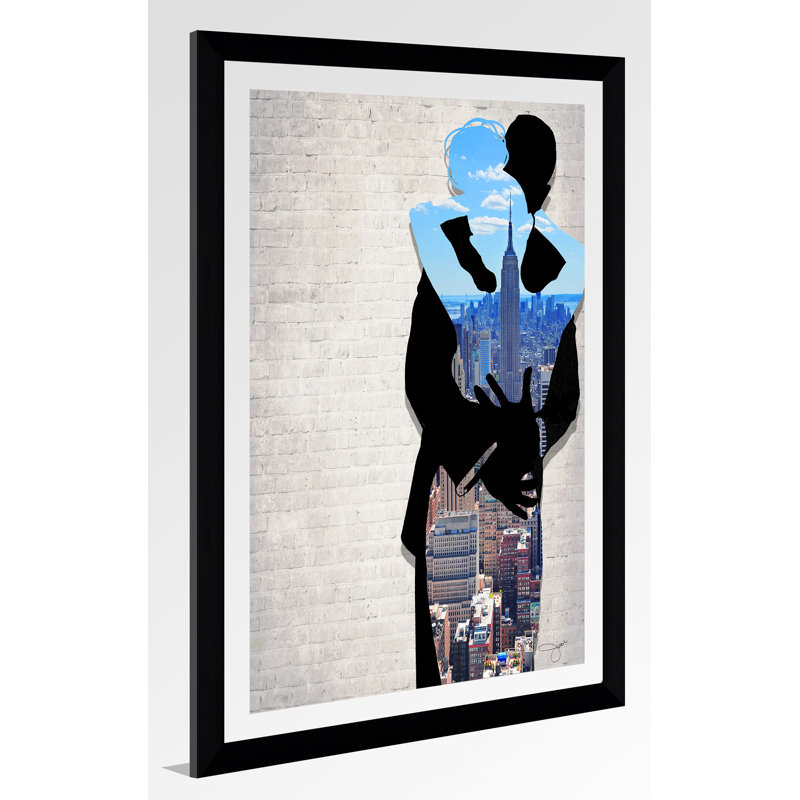 «Nyc Date Night», reproduction d'impression sur toile encadrée, H 39,5 po x l 27,5 po x P 0,75 po, Acrylique avec cadre noir