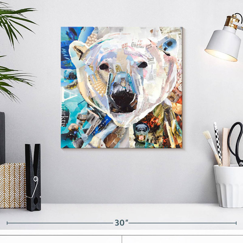 Brampt Polar Bear Collage, 16" H x 16" W