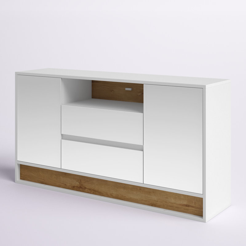 2 tiroirs Alahna, Blanc
