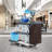 Janitorial Cart With 2 Cabinet, Commercial Traditional Janitorial 3-Shelf Cleaning Cart On Wheels