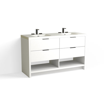Vue 60" W Freestanding Double Bathroom Vanity