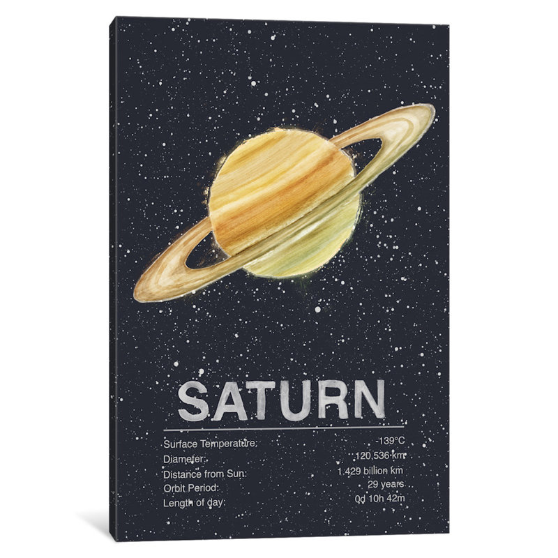 " Saturn " by Tracie Andrews, 18" H x 12" W x 1.5" D, No Mat, Wrapped Canvas