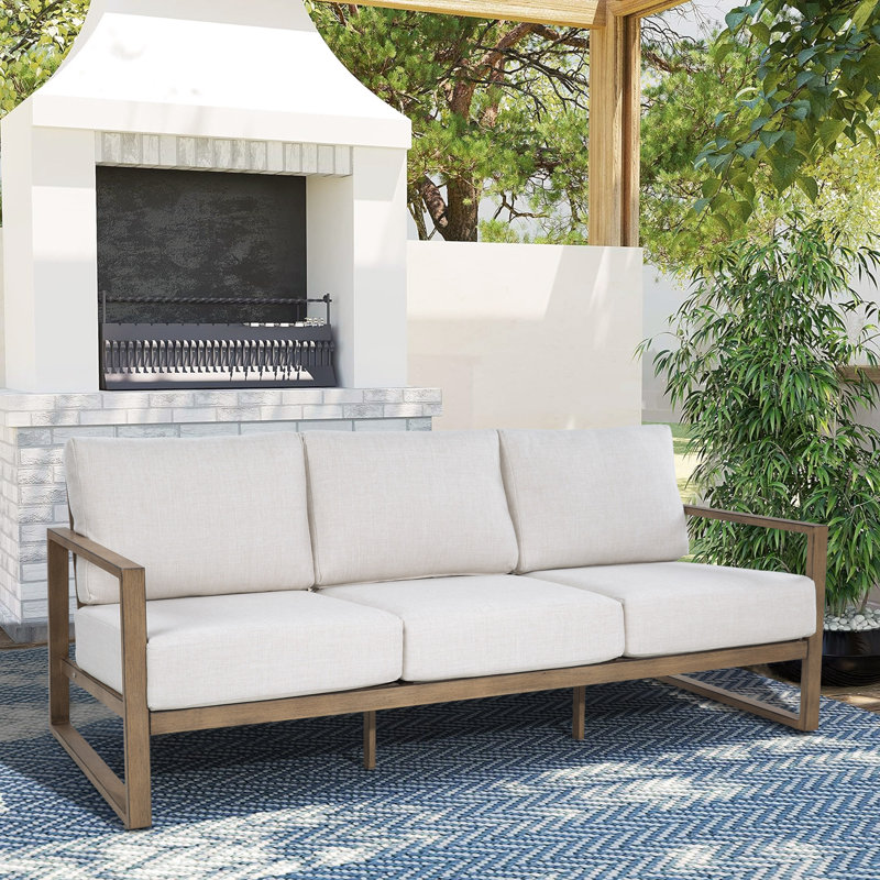 Hamarto 7 Pieces Aluminum Patio Conversation Sofa Seating Group With Olefin Cushions For 7 Person