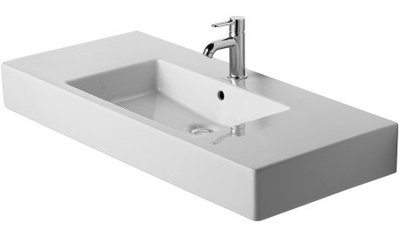 Vero Ceramic Rectangular Vessel Bathroom Sink with Overflow