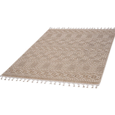 6X9 Geometric Indoor/Outdoor Area Rug Loom & - Stain-, Non-Shedding, Enhances Living Space Collection Stain , Decorates Home Interiors
