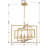 5 Light Antique Gold Chandelier