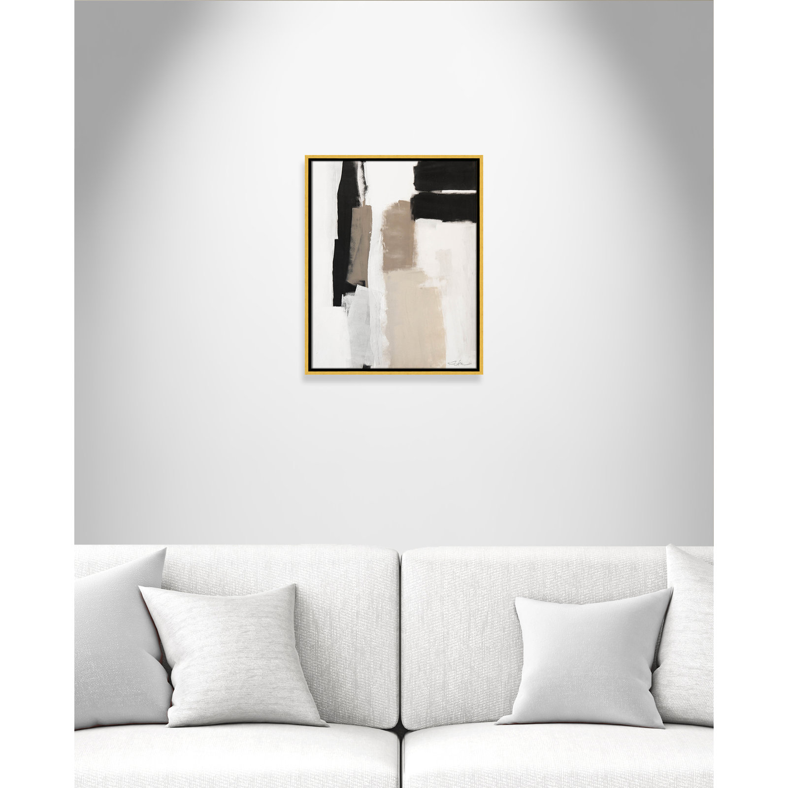 Giverny Earth Scapes II by  Print, Gold Floater Framed, No Mat, 21.5" H x 17.5" W x 2" D
