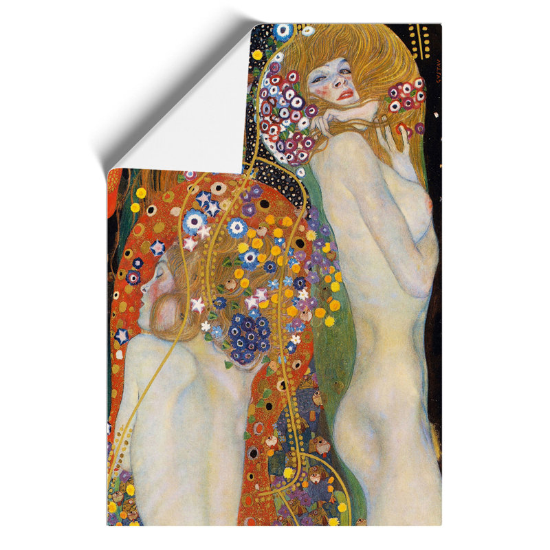 Water Serpants Ii by Gustav Klimt - No Frame Painting, 30cm H x 21cm W x 0.1cm D