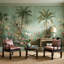 Décoration murale amovible oiseaux tropicaux vert-757873317-757873318