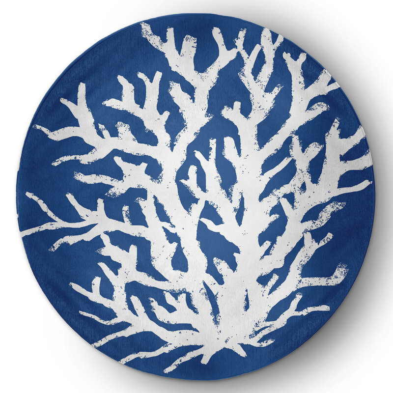Salihah Chenille Indoor Rug, Round 5'