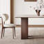 Table Mid-Century rectangulaire en bois et pierre-125054391-125054387