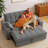 70.9"l 3-in-1 Convertible Sofa Bed, Reclining Sleeper Sofa, Pull-out Sofa Bed