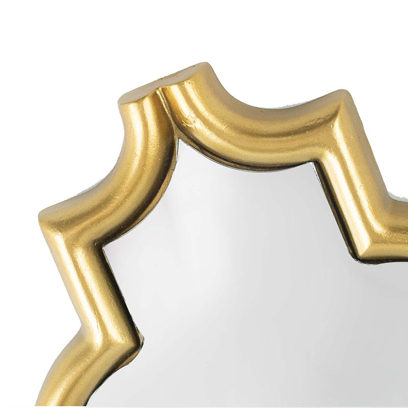 Miroir mural doré à quatre niveaux 9,5 x 1 x 47,2 po
