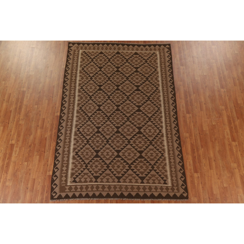 Tapis oriental brun Kilim 7 x 10