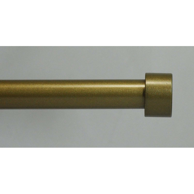 Tringle à rideaux simple ajustable Nlasa de 0,62 po, H 0,625 po x l 48 po x P 0,625 po, Or Antique