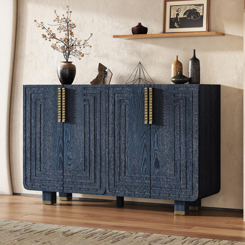  4-door Sideboard With Adjustable Shelves, Antique Navy