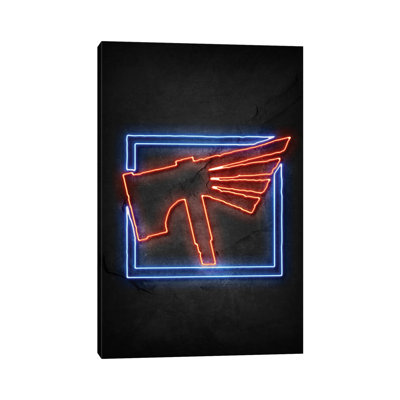 Warhammer Neon 1 Piece Wrapped Canvas Wall Art