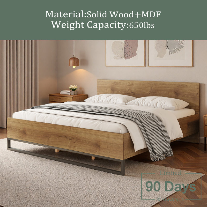 Engineered Wood Bed Frame, King