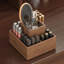 Boîte de rangement pour rouge à lèvres de bureau Coiffeuse rotative en bois Boîte de rangement pour cosmétiques