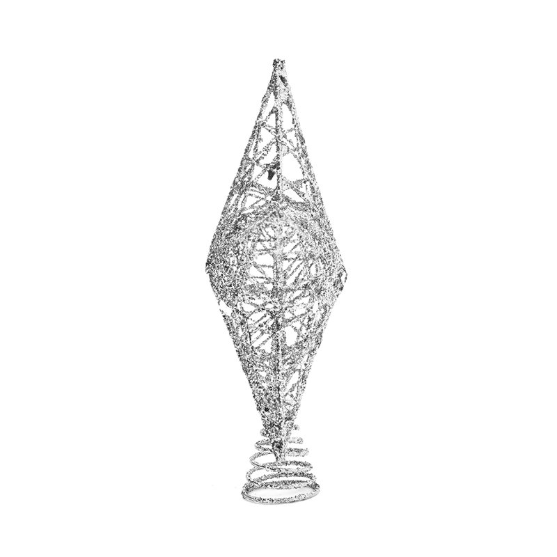 Star Tree Topper, 23cm H x 20cm W, Silver