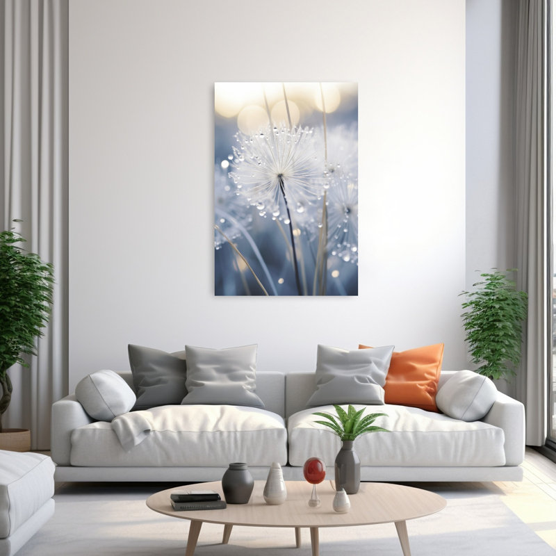 Untitled Abstract Contemporary Dreamy Dandelion Flower Nature Wall Art Print by Treechild - Wrapped Canvas Print