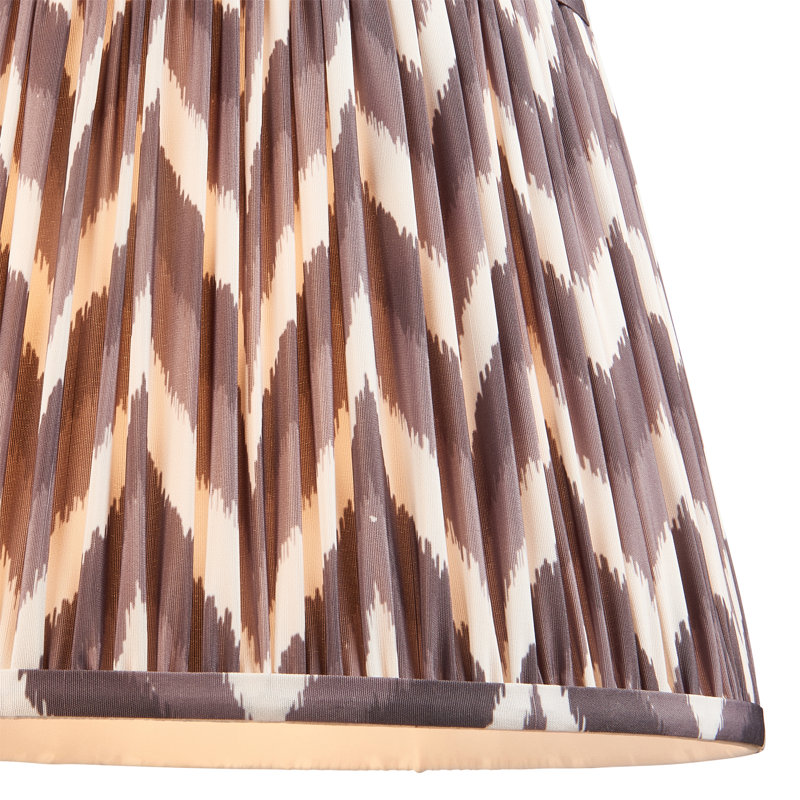 Zigzag Lamp Shade, Brown, 24cm H x 25cm W x 35cm D