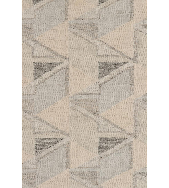 Scandinavian Wool Geometric Area Rug, Recatangle 12' x 15'