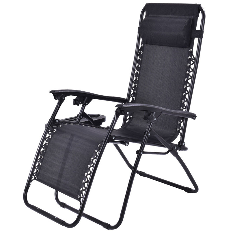 Fauteuil inclinable / pliable sans gravité Broomgege, Noir