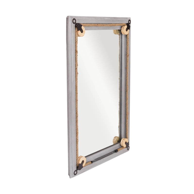 Clara Nautical Rectangular Wood Wall Mirror