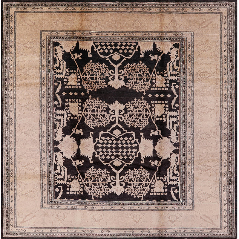 Svioandi Oriental Indoor Rug, Square 5'