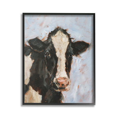 "Cadre de photo de portrait de vache charmante" par Ethan Harper sur toile