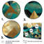 «Tuquoise and Gold Landscape In Symmetry», reproduction d'art sur toile-88538749-88538753