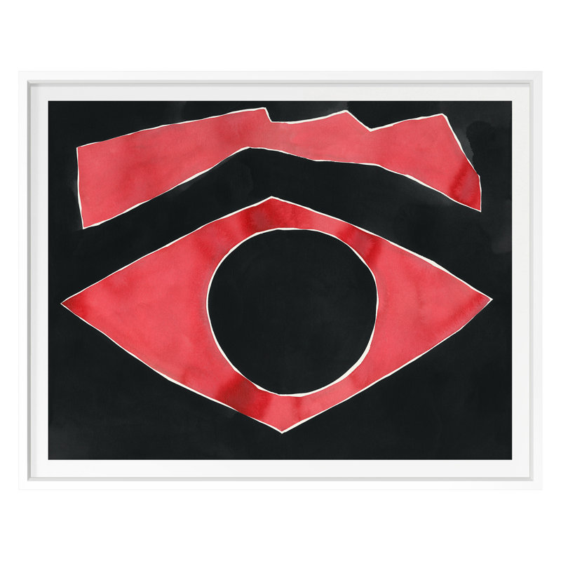 Pink And Navy Eye Print by Kate Roebuck, 36" H x 45" W