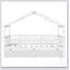 Lit de maison en bois avec deux tiroirs, toit en ciel fantaisiste pour enfants, fabrication en bois de pin robuste et rangement spacieux-129431818