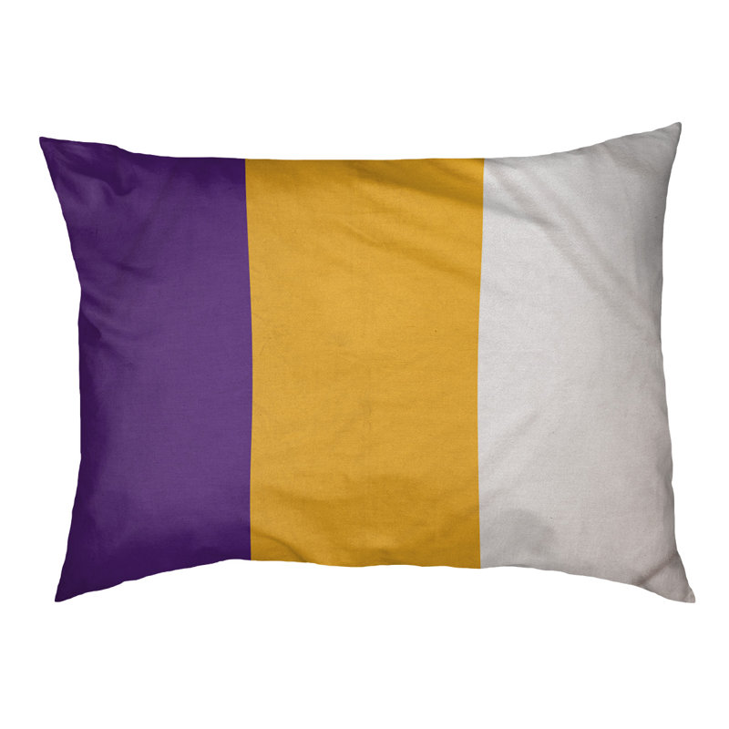 Coussin Designer, Moyen (L 30 po x l 40 po), Mauve / or / blanc