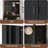 Farmhouse Hall Tree With 4 Hidden Hanging Hooks, Versatile Walnut Seating Bench With 8 Doors, Entryway Shoe Cabinet With Open Compartment For Living Room-467496530