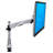 Mount-It Universal Height Adjustable Single Monitor Desk Mount Fits Up to 32" Screens | Silver