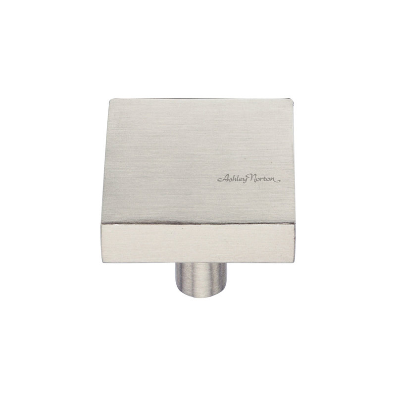 Poignée d'armoire moderne carrée, 1 1/2", Nickel poli