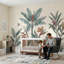 Papier peint botanique tropical avec aquarelle et feuilles de bananier-966217143-966217145