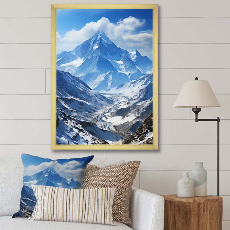 «Beinn Canada Kluane National Park II», reproduction sur toile, Encadrement doré, H 32 po x l 16 po x P 1 po