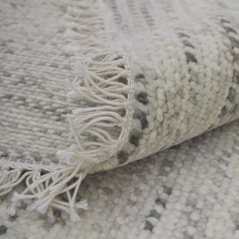 Branson Wool Area Rug in Beige, Rectangle 7'9" x 9'9"