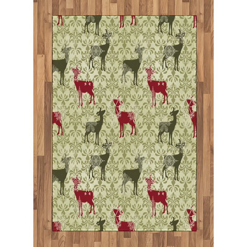 Vintage High Density Long Fiber Poly Threads Decorative Area Rug Carpet, Rectangle 4' x 5'8"