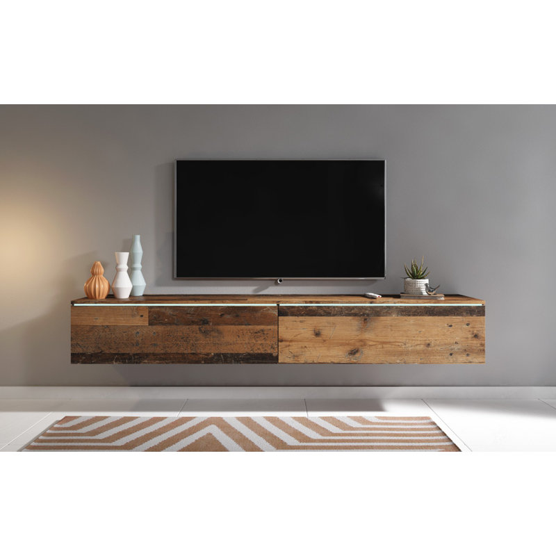 Kiger Unfinished Floating TV Stand for TVs up to 78", Oldwood