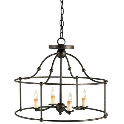 Fitzjames 4 - Light Dimmable Lantern Geometric Chandelier