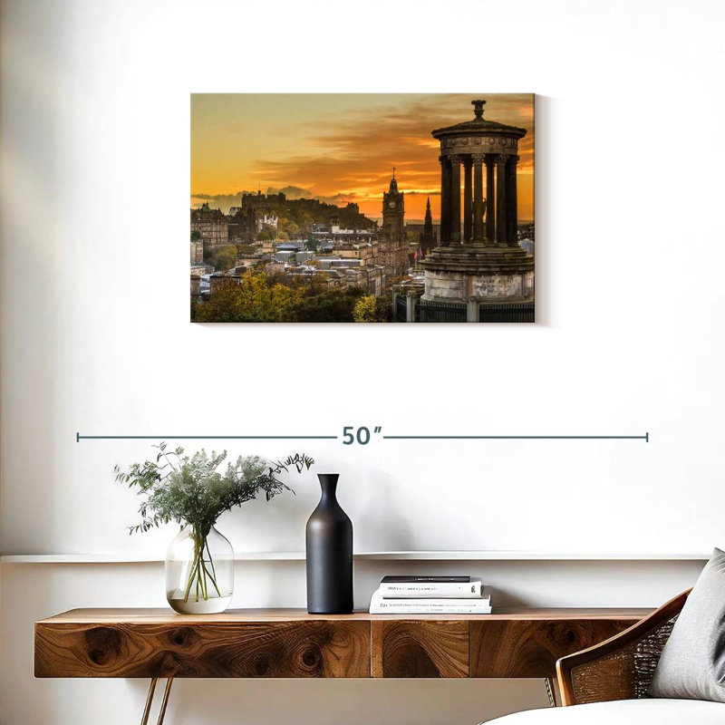 Rorry Sunset Over Edinburgh, 20" H x 30" W