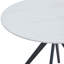 Aspen Sintered Stone Round Table with 4 Straight Stitch Upholstered Fabric Chairs - Modern Dining Set-1515852068