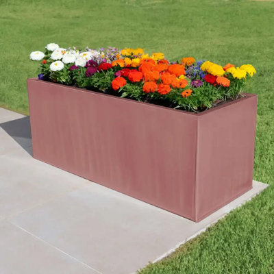Reny Galvanised Zinc Trough Planter
