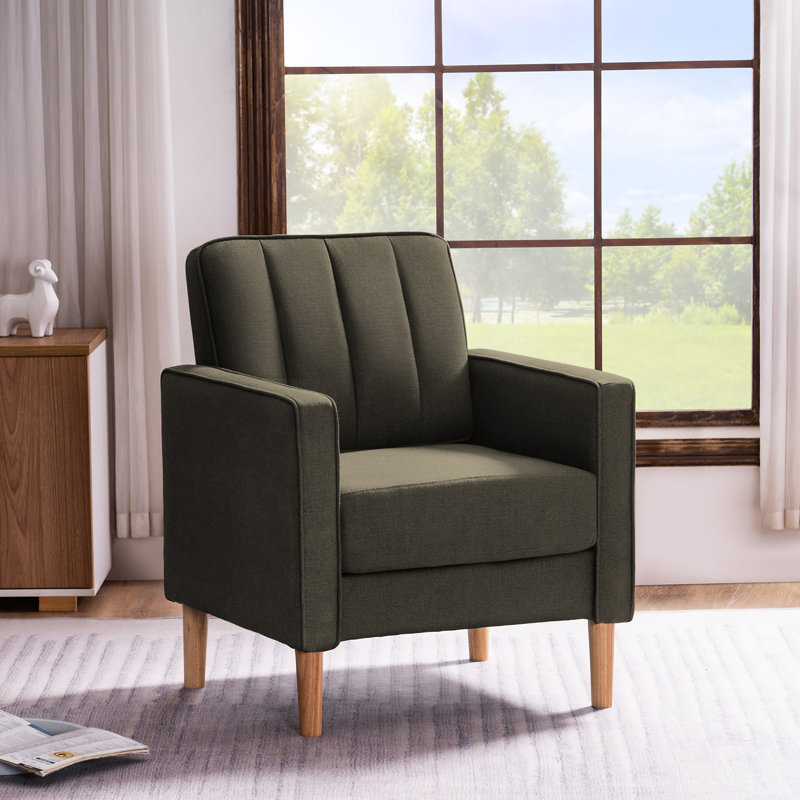 Ensemble de 2 fauteuils de 29,3 po de largeur, Mélange de polyester brun