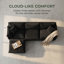 Canapé modulaire en L 105 po avec repose-pieds modulaire de 105 po en L chenille doux-2050893331